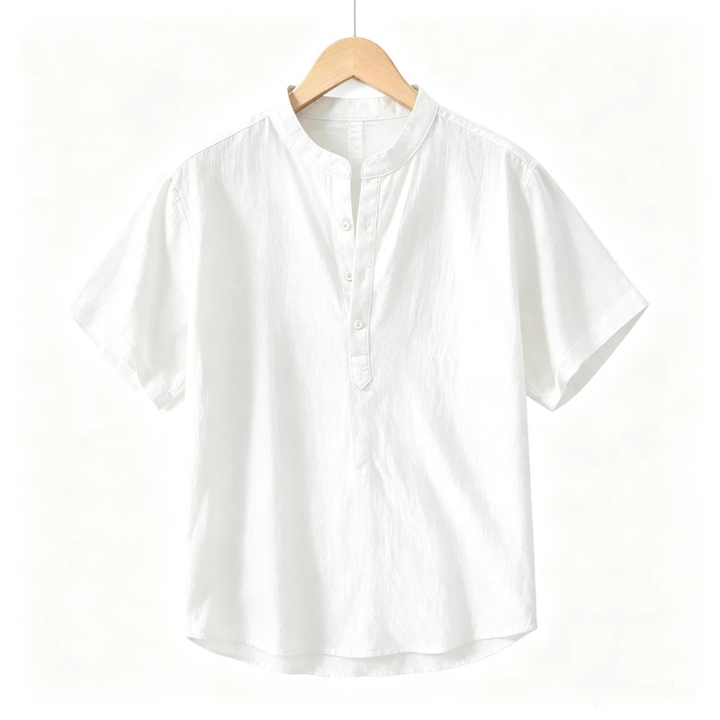 Men Cotton Linen Short-Sleeve  - Linen Shirt Summer recensione e prezzo