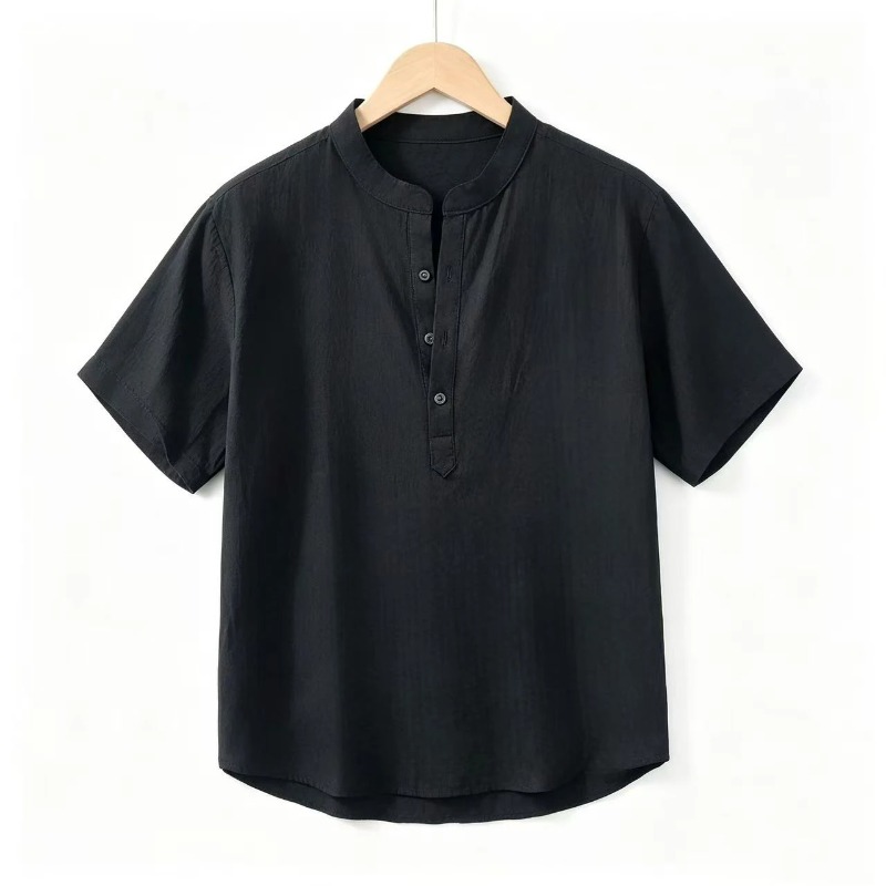 Men Cotton Linen Short-Sleeve  - Linen Shirt Summer recensione e prezzo