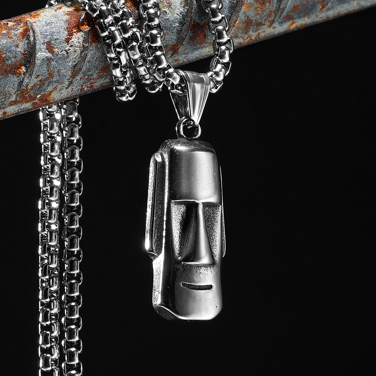 Moai Pendants Statue Necklaces - Mens Xmas Fashion recensione e prezzo
