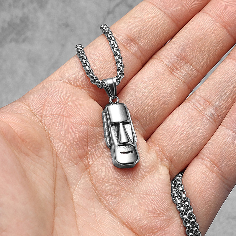 Moai Pendants Statue Necklaces - Mens Xmas Fashion recensione e prezzo