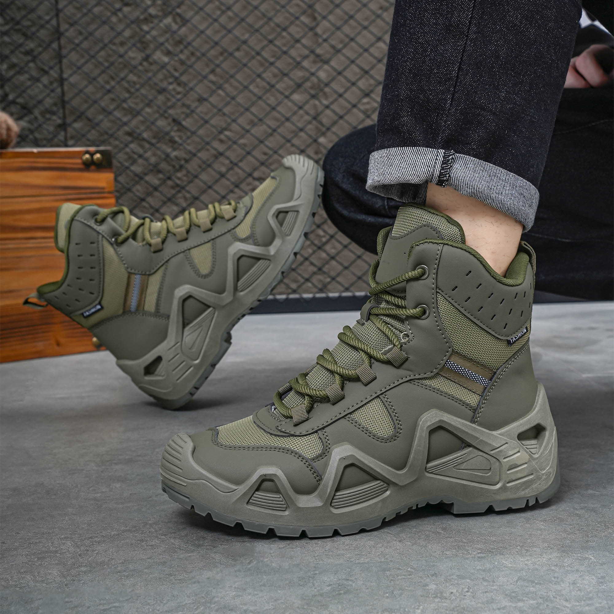 Men's high top boots, hiking b - Men'S Fashion News recensione e prezzo