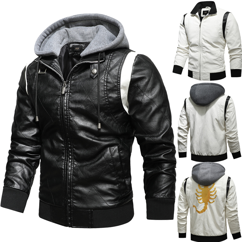 Autumn Winter Bomber Leather J - Mens Fashion Bomber Jacket recensione e prezzo