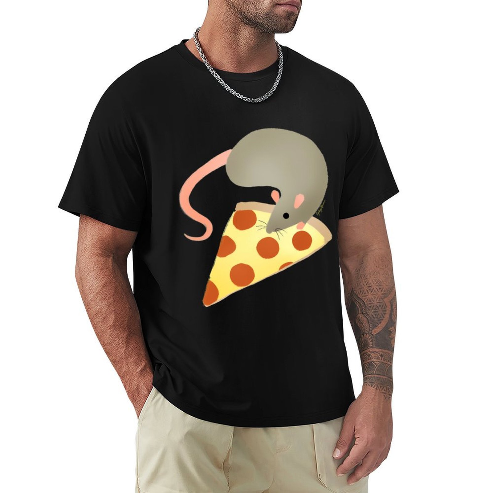 NYC Rats ?? Pizza Scoop T-Shir - Men'S Fashion Nyc recensione e prezzo