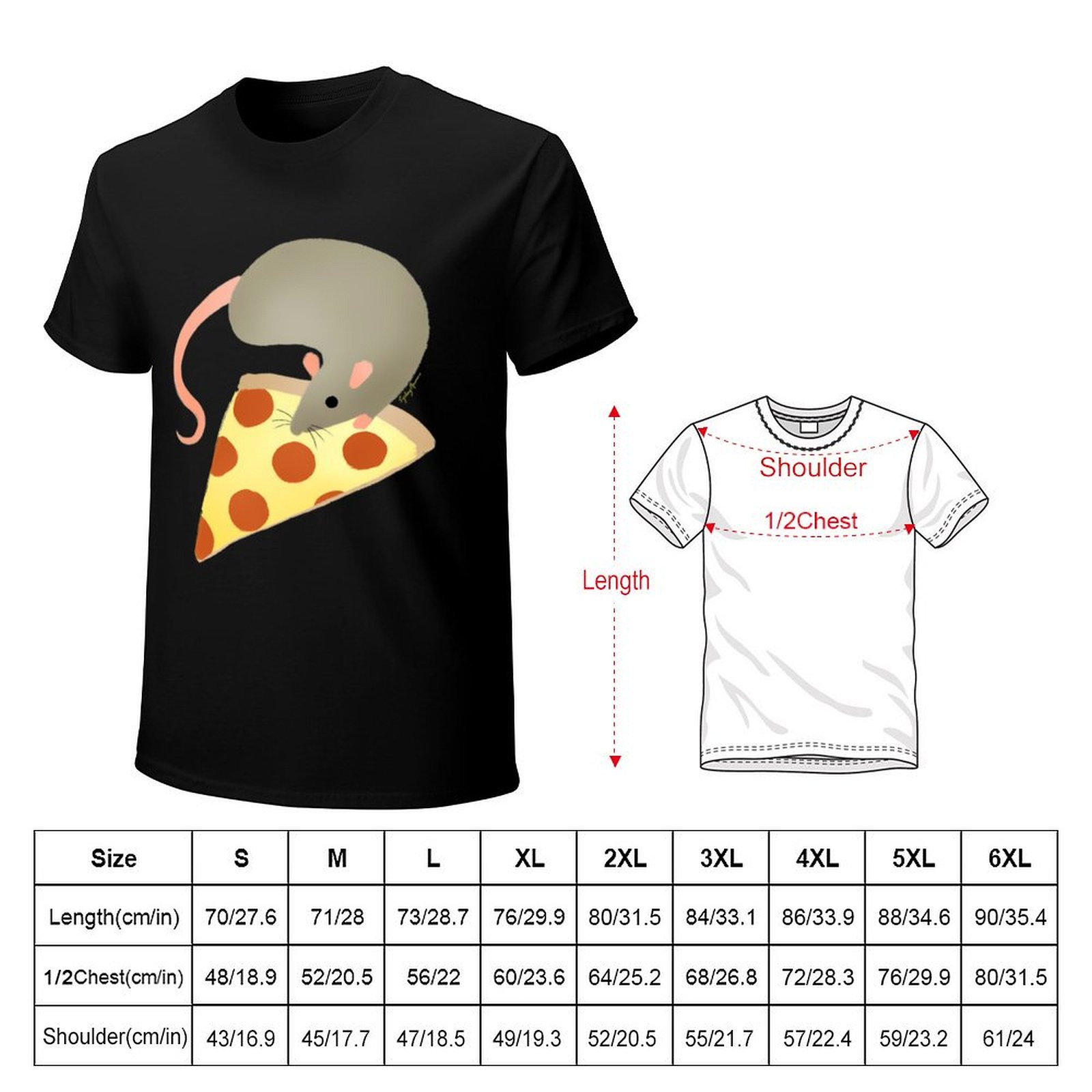 NYC Rats ?? Pizza Scoop T-Shir - Men'S Fashion Nyc recensione e prezzo