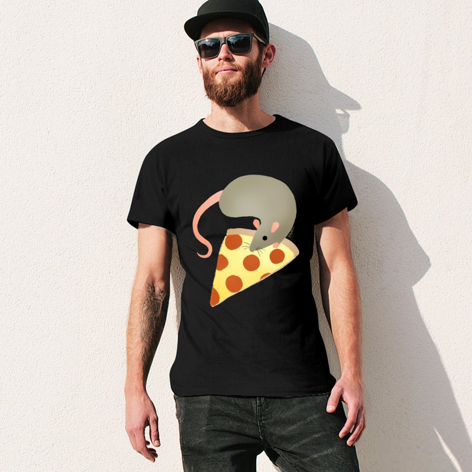 NYC Rats ?? Pizza Scoop T-Shir - Men'S Fashion Nyc recensione e prezzo