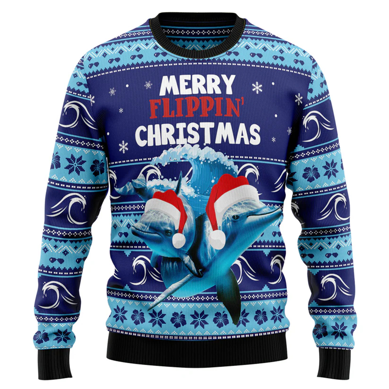 2026 New Dolphin Graphic Ugly  - Mens Xmas Fashion recensione e prezzo