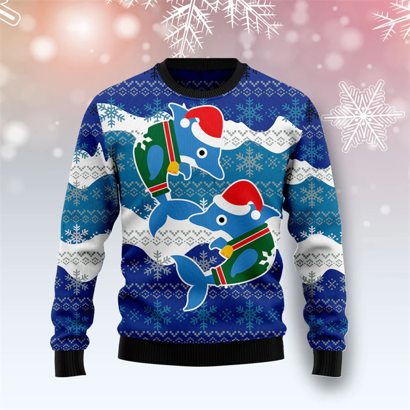 2026 New Dolphin Graphic Ugly  - Mens Xmas Fashion recensione e prezzo
