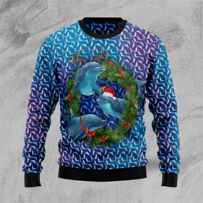 2026 New Dolphin Graphic Ugly  - Mens Xmas Fashion recensione e prezzo