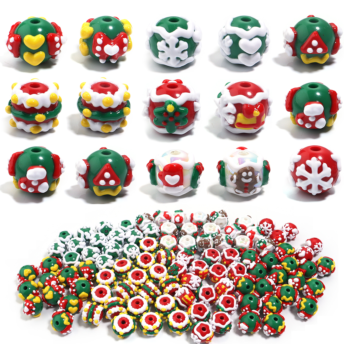 5pcs/lot Chrismas Acrylic Bead - Mens Xmas Fashion recensione e prezzo