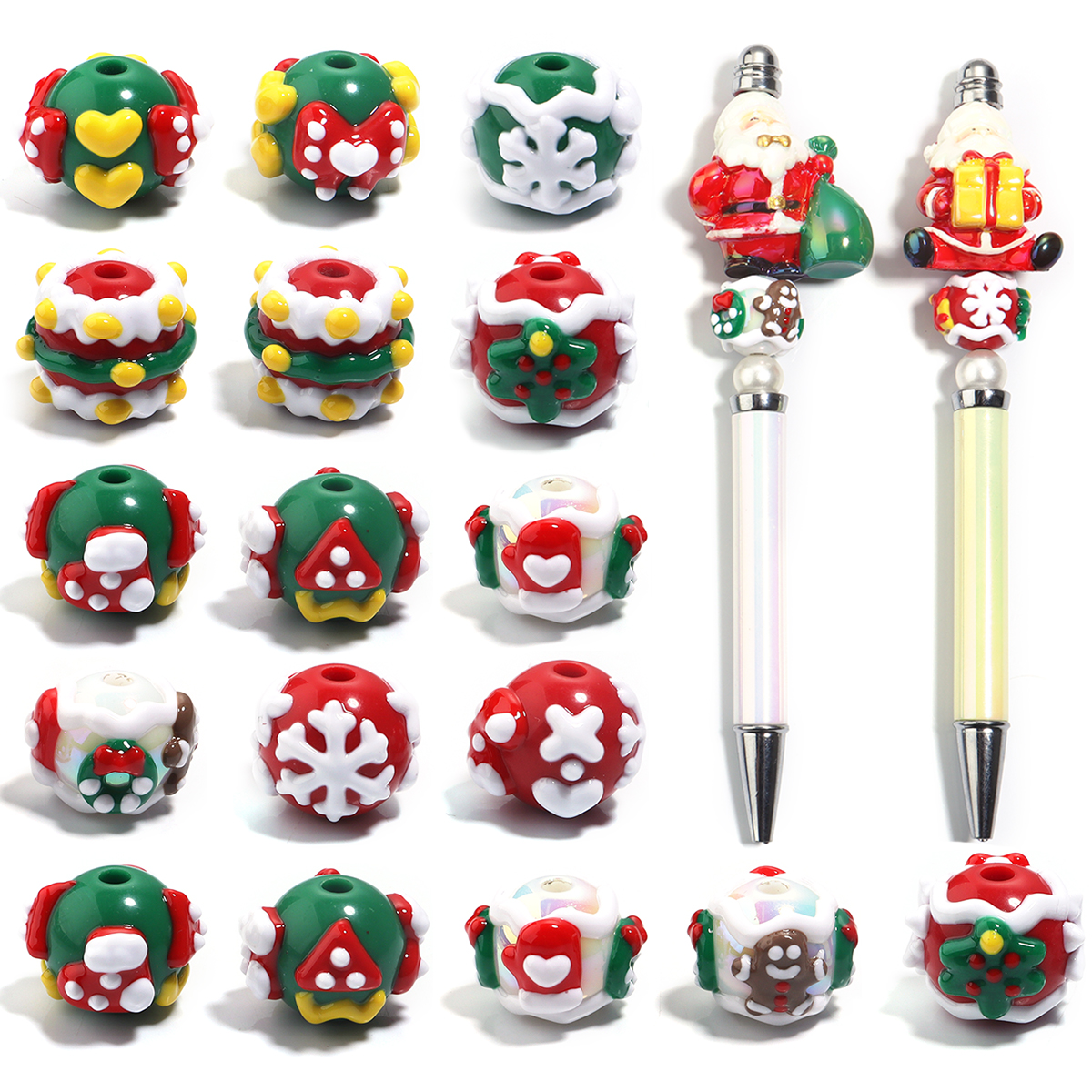 5pcs/lot Chrismas Acrylic Bead - Mens Xmas Fashion recensione e prezzo