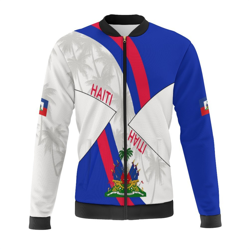 Haiti Flag Map 3d Print Jacket - Mens Fashion Bomber Jacket recensione e prezzo