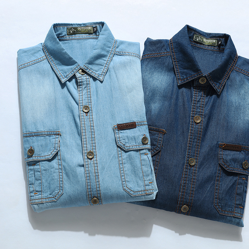 New Fashion Men Light Blue Lon - Jeans Shirt Fashion For Men recensione e prezzo